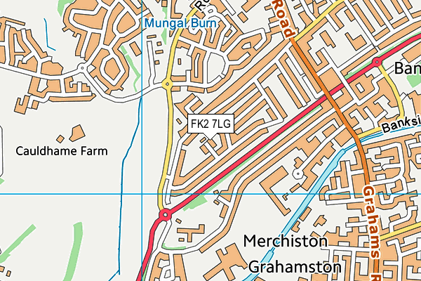 FK2 7LG map - OS VectorMap District (Ordnance Survey)