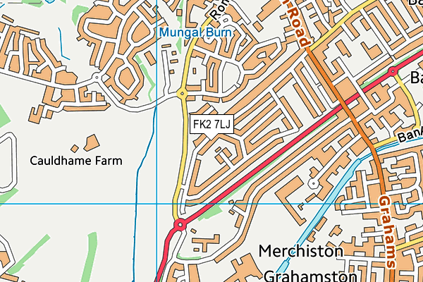 FK2 7LJ map - OS VectorMap District (Ordnance Survey)