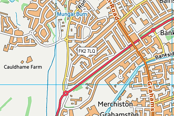 FK2 7LQ map - OS VectorMap District (Ordnance Survey)