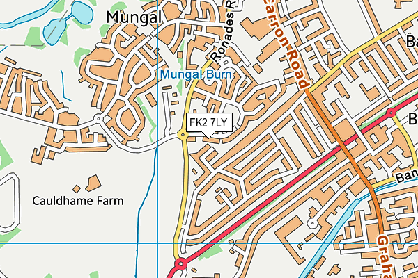 FK2 7LY map - OS VectorMap District (Ordnance Survey)