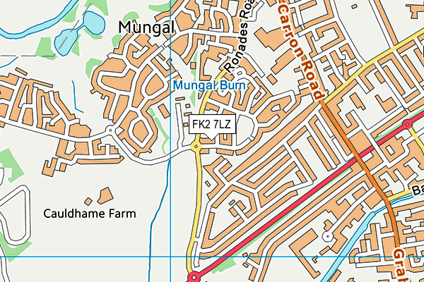 FK2 7LZ map - OS VectorMap District (Ordnance Survey)