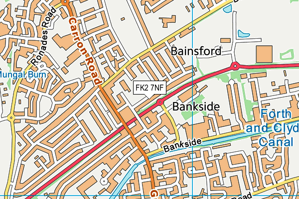 FK2 7NF map - OS VectorMap District (Ordnance Survey)