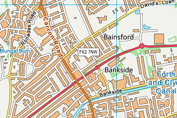 FK2 7NW map - OS VectorMap District (Ordnance Survey)