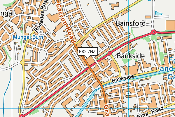 FK2 7NZ map - OS VectorMap District (Ordnance Survey)