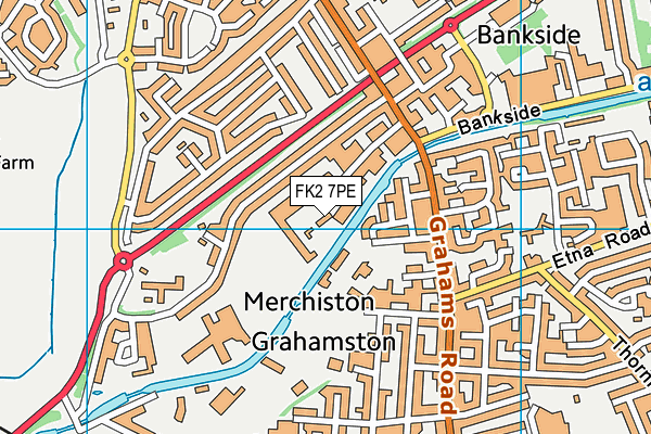 FK2 7PE map - OS VectorMap District (Ordnance Survey)