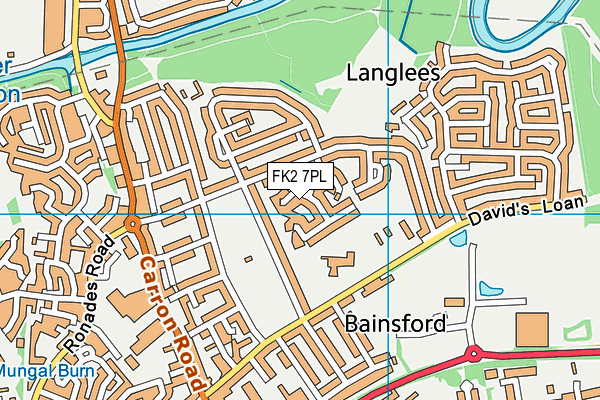 FK2 7PL map - OS VectorMap District (Ordnance Survey)