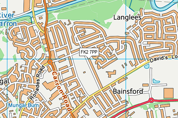 FK2 7PP map - OS VectorMap District (Ordnance Survey)