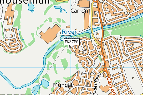 FK2 7PS map - OS VectorMap District (Ordnance Survey)