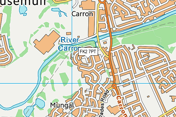 FK2 7PT map - OS VectorMap District (Ordnance Survey)