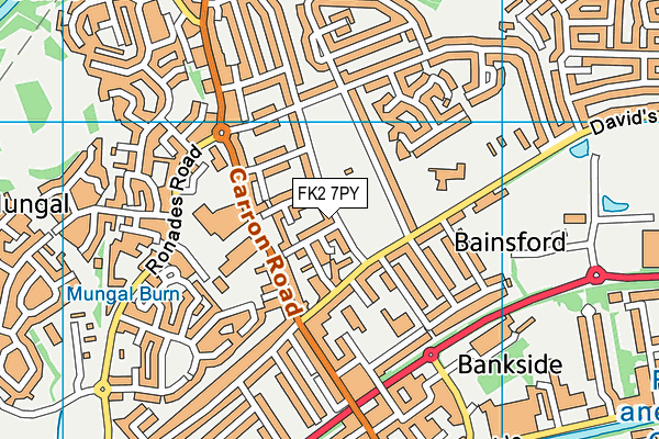 FK2 7PY map - OS VectorMap District (Ordnance Survey)