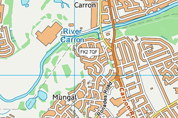 FK2 7QF map - OS VectorMap District (Ordnance Survey)