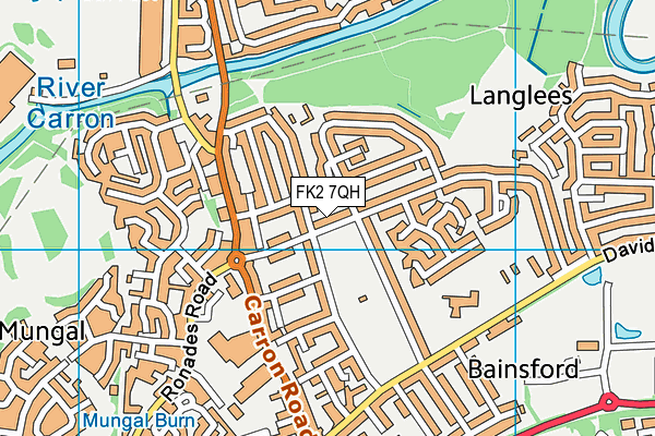 FK2 7QH map - OS VectorMap District (Ordnance Survey)