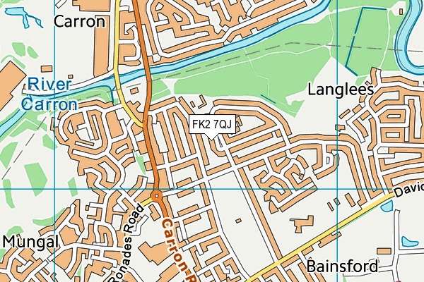 FK2 7QJ map - OS VectorMap District (Ordnance Survey)