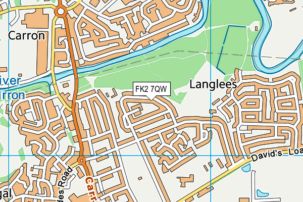 FK2 7QW map - OS VectorMap District (Ordnance Survey)