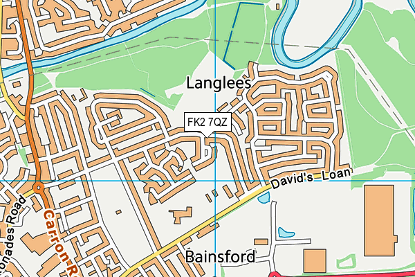FK2 7QZ map - OS VectorMap District (Ordnance Survey)
