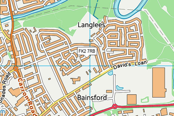 FK2 7RB map - OS VectorMap District (Ordnance Survey)