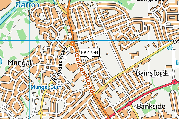 FK2 7SB map - OS VectorMap District (Ordnance Survey)