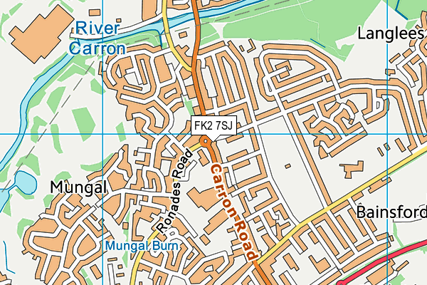 FK2 7SJ map - OS VectorMap District (Ordnance Survey)