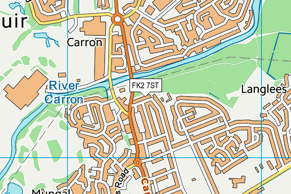 FK2 7ST map - OS VectorMap District (Ordnance Survey)