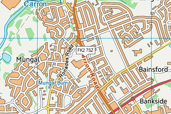 FK2 7SZ map - OS VectorMap District (Ordnance Survey)