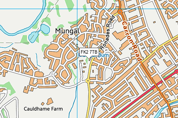 FK2 7TB map - OS VectorMap District (Ordnance Survey)