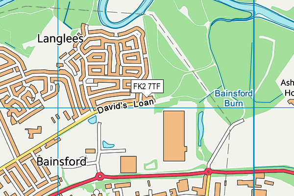 FK2 7TF map - OS VectorMap District (Ordnance Survey)