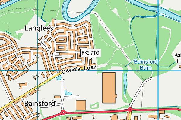 FK2 7TG map - OS VectorMap District (Ordnance Survey)