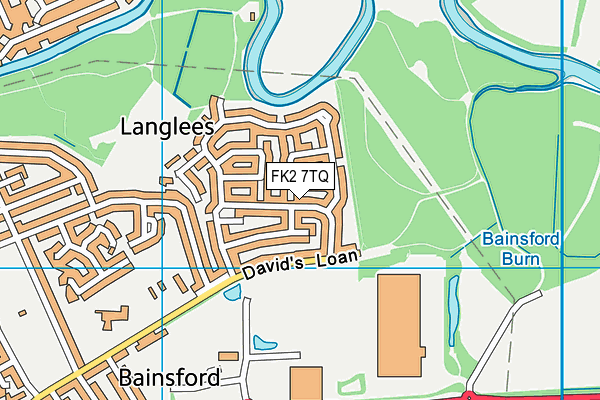 FK2 7TQ map - OS VectorMap District (Ordnance Survey)