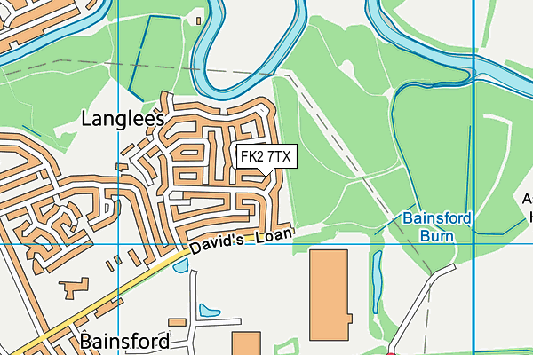 FK2 7TX map - OS VectorMap District (Ordnance Survey)