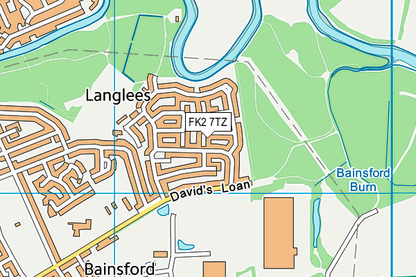 FK2 7TZ map - OS VectorMap District (Ordnance Survey)
