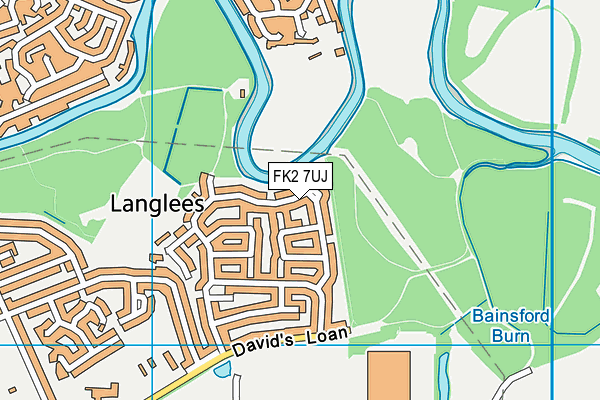 FK2 7UJ map - OS VectorMap District (Ordnance Survey)