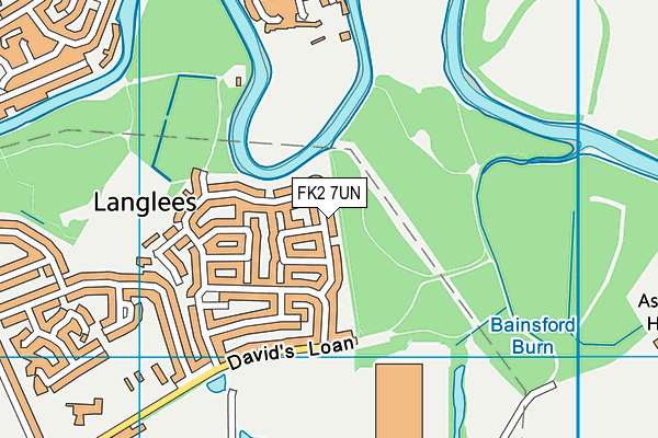 FK2 7UN map - OS VectorMap District (Ordnance Survey)