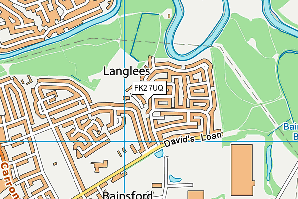 FK2 7UQ map - OS VectorMap District (Ordnance Survey)