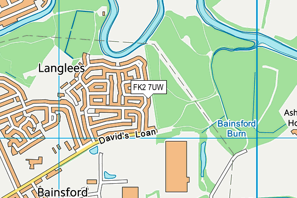 FK2 7UW map - OS VectorMap District (Ordnance Survey)