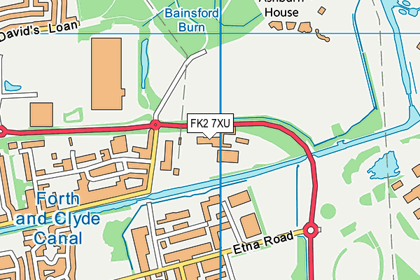 FK2 7XU map - OS VectorMap District (Ordnance Survey)