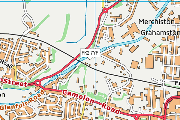 FK2 7YF map - OS VectorMap District (Ordnance Survey)