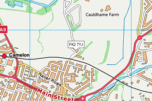 FK2 7YJ map - OS VectorMap District (Ordnance Survey)