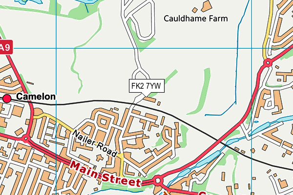 FK2 7YW map - OS VectorMap District (Ordnance Survey)