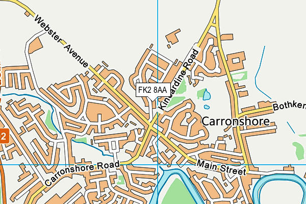 FK2 8AA map - OS VectorMap District (Ordnance Survey)