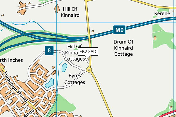 FK2 8AD map - OS VectorMap District (Ordnance Survey)