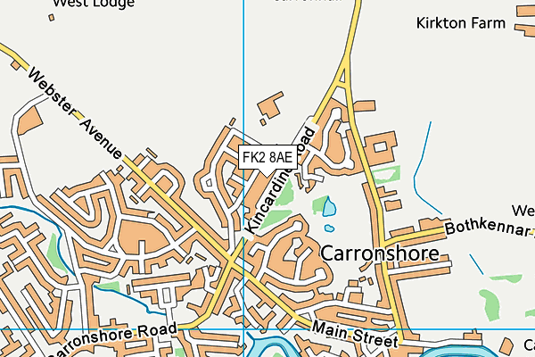 FK2 8AE map - OS VectorMap District (Ordnance Survey)