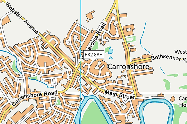 FK2 8AF map - OS VectorMap District (Ordnance Survey)