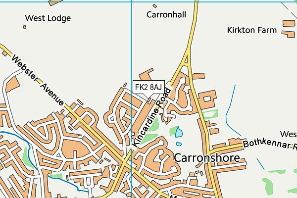 FK2 8AJ map - OS VectorMap District (Ordnance Survey)