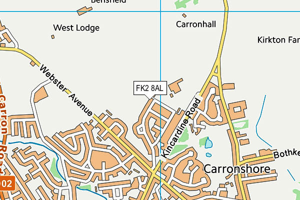 FK2 8AL map - OS VectorMap District (Ordnance Survey)