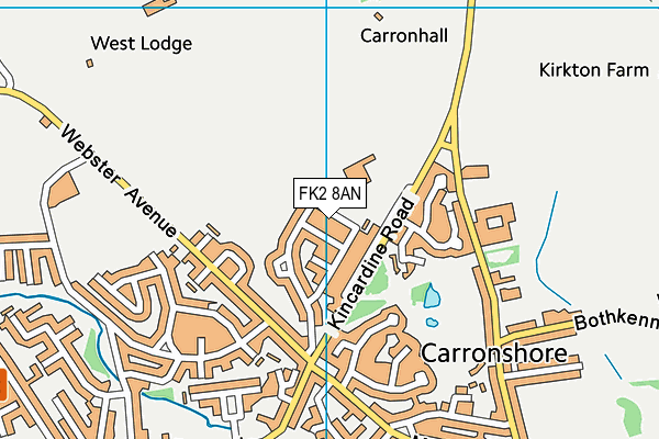 FK2 8AN map - OS VectorMap District (Ordnance Survey)