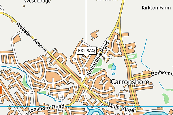 FK2 8AQ map - OS VectorMap District (Ordnance Survey)