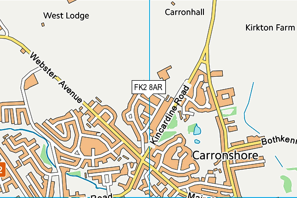 FK2 8AR map - OS VectorMap District (Ordnance Survey)