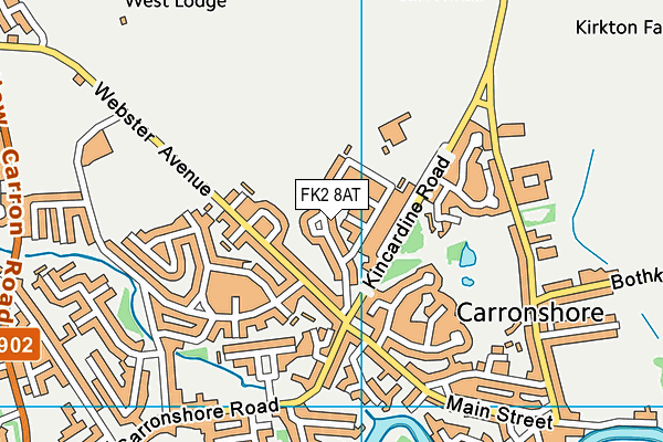 FK2 8AT map - OS VectorMap District (Ordnance Survey)