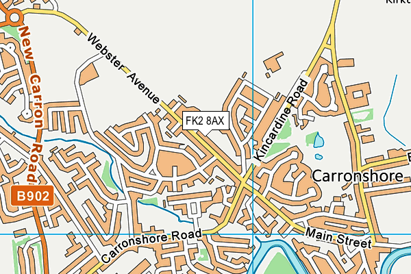 FK2 8AX map - OS VectorMap District (Ordnance Survey)