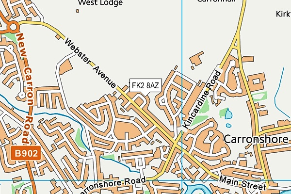 FK2 8AZ map - OS VectorMap District (Ordnance Survey)